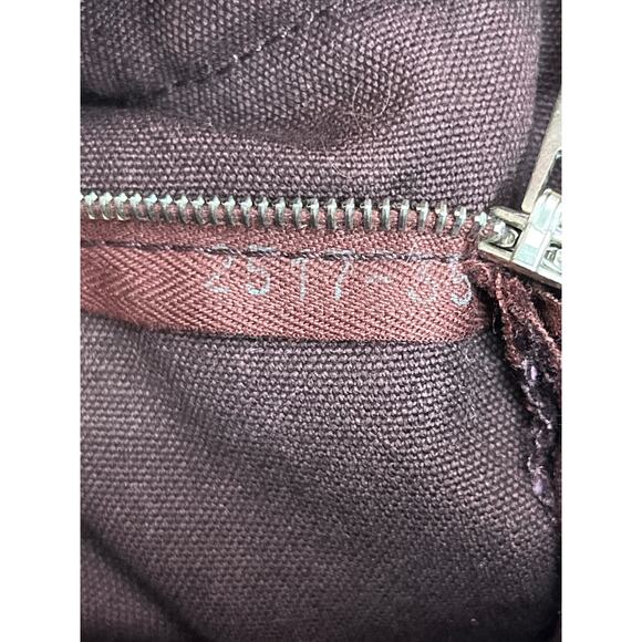 Hermès Fourre-Tout Tote GM Burgundy Canvas Red Stripes Made in France - Picture 4 of 16